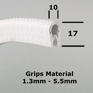 White Edge Trim for 1.3 to 5.5mm Panels