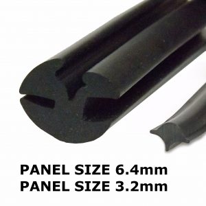 Rubber Car Window Seal for 6.4mm x 3mm