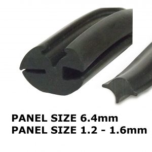 Rubber Windscreen Seal for Cars 6.4mm x 1.6mm