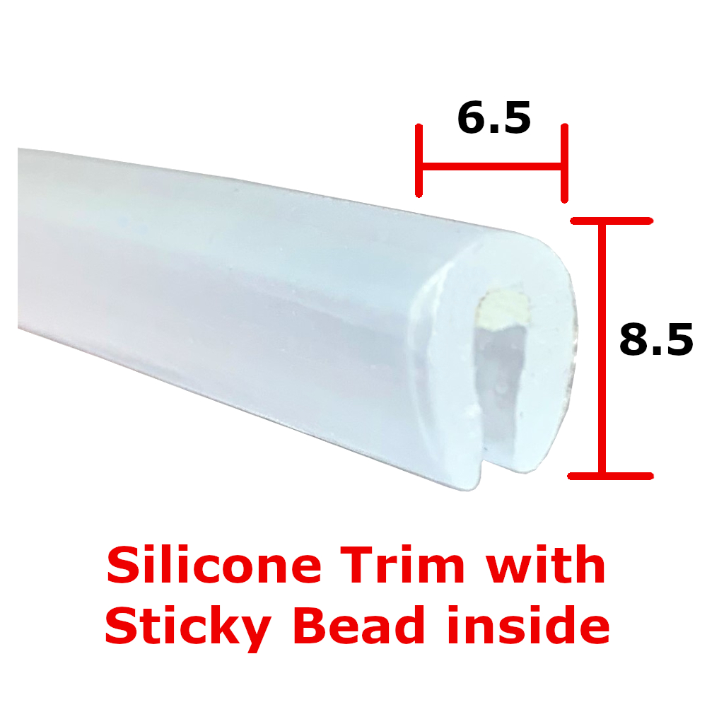 Clear Silicon edge trim