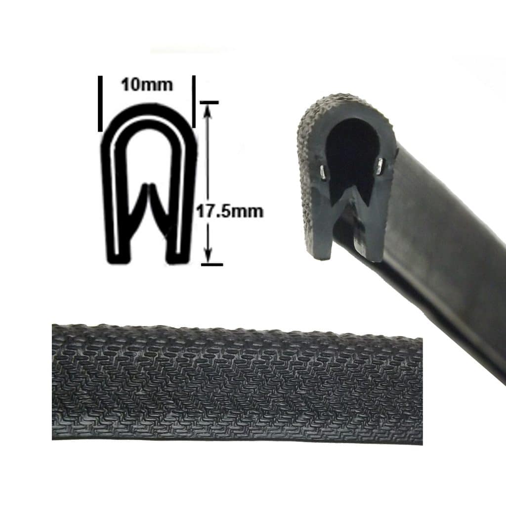 Standard Protective Edge Trim Black for 1-3mm Materials