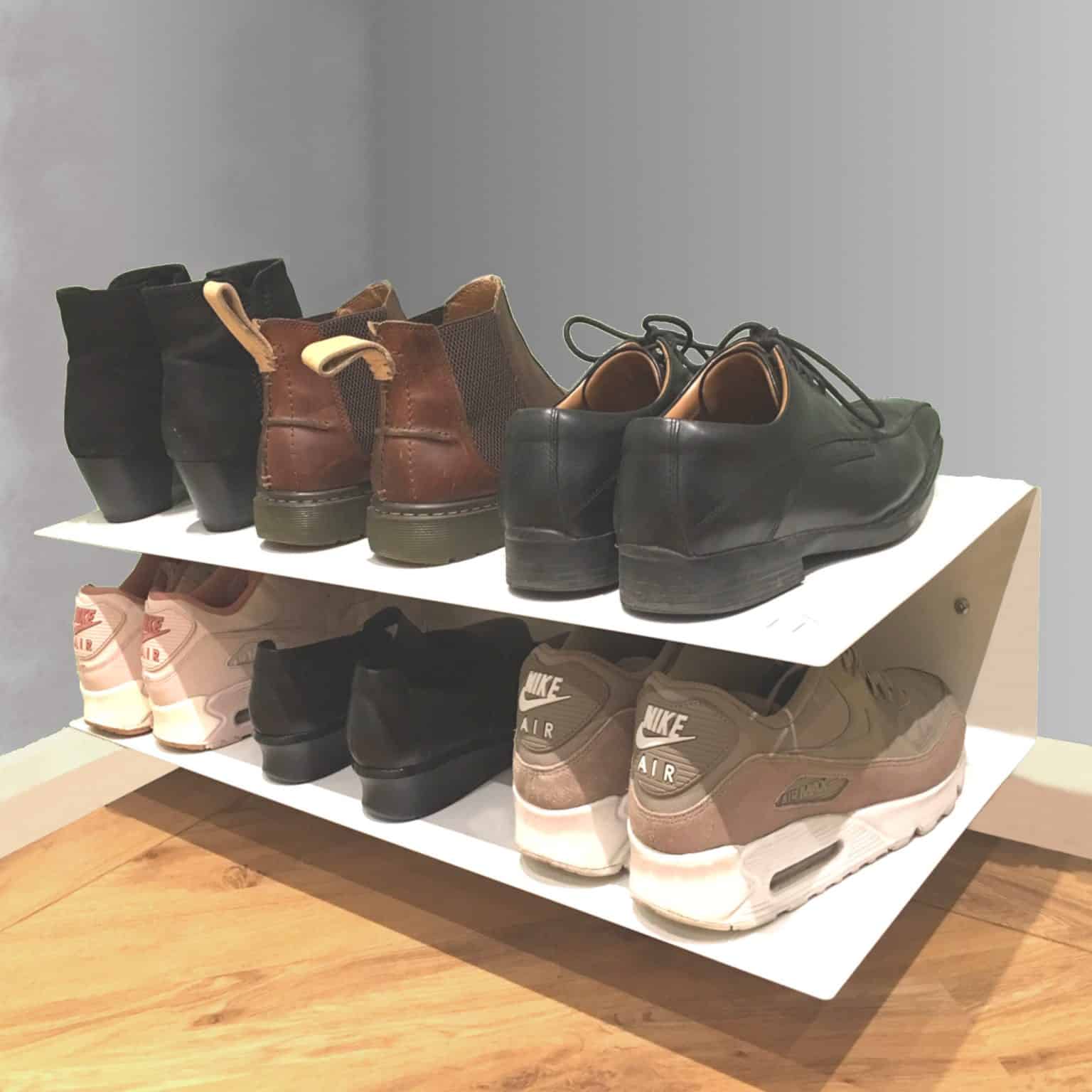 Horizontal Wall Mounted Metal Shoe Rack The Metal House