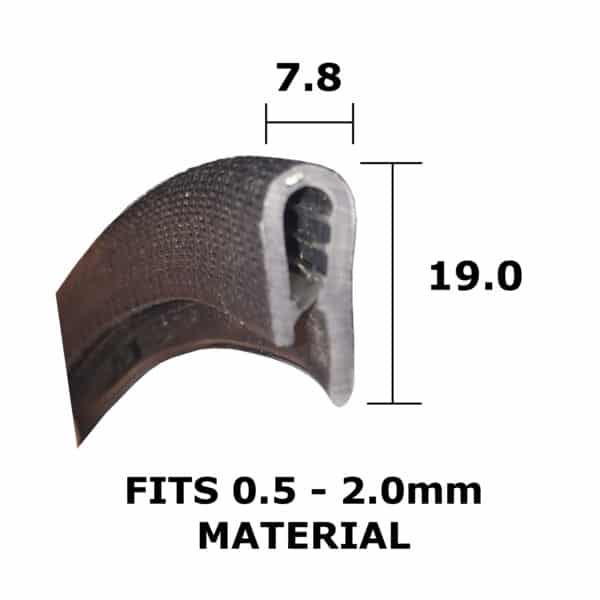 PVC Rubber Edge Trim for Sew On Upholstery The Metal House