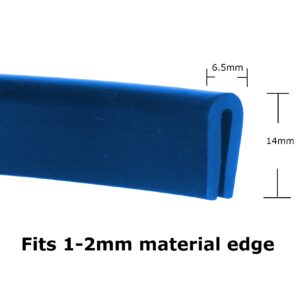 Blue PVC Rubber U-Shape Edge Trim