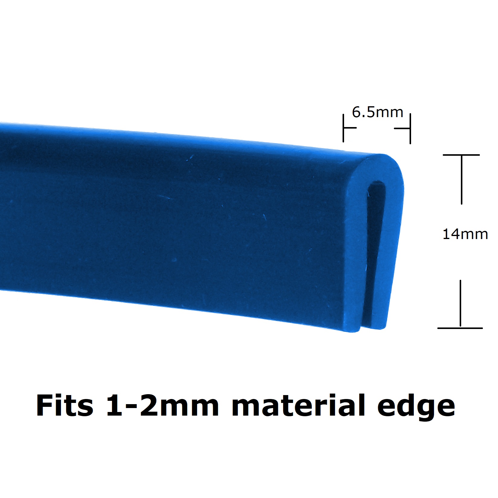 Blue PVC Rubber U-Shape Edge Trim