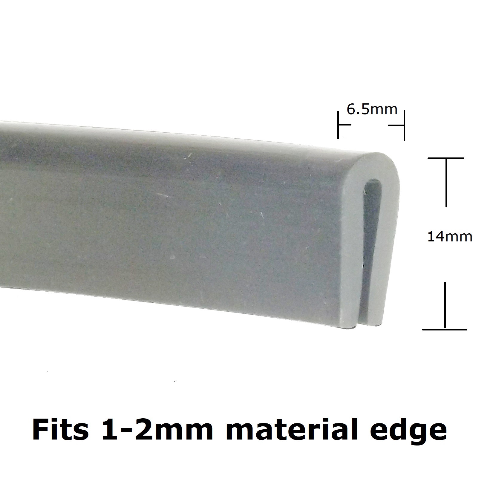 Silver PVC Rubber U-Shape Edge Trim