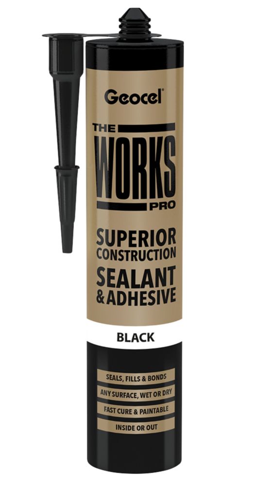 Geocel The Works Black Adhesive Sealant for Rubber