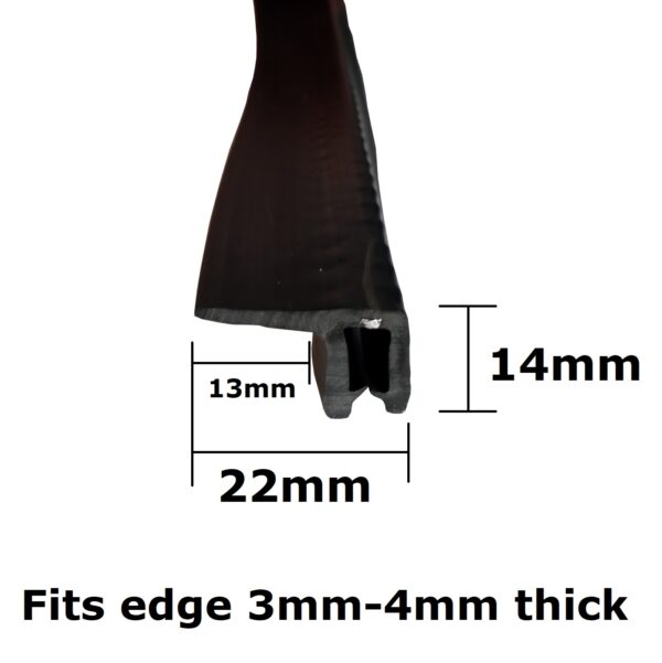 Right Angle Rubber Fin Edge Seal