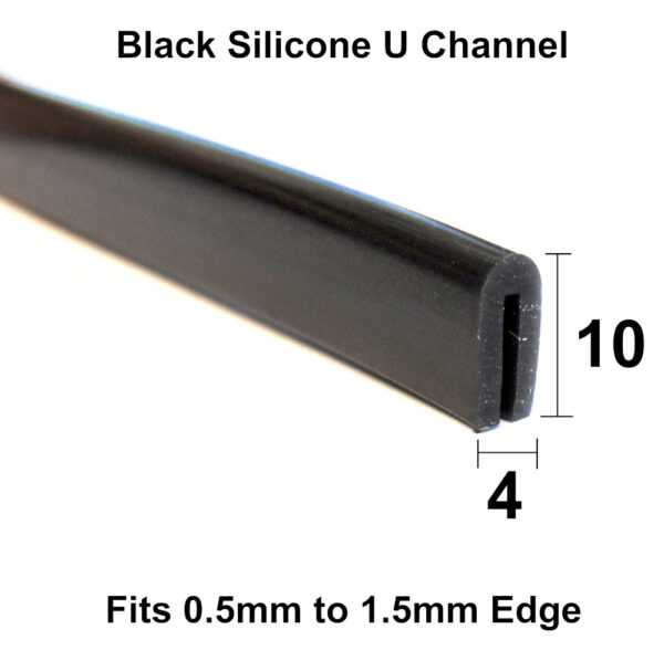 Black Silicone Rubber U Channel Seal