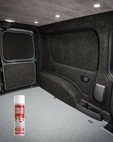 Charcoal 4 Way Stretch Van Lining Carpet with Glue