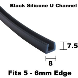 Black Silicone Edge Trim Fits 5-6mm