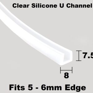 Clear Silicone Edge Trim Fits 5-6mm