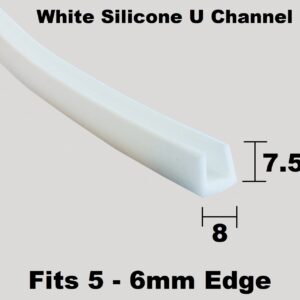 White Silicone Edge Trim Fits 5-6mm