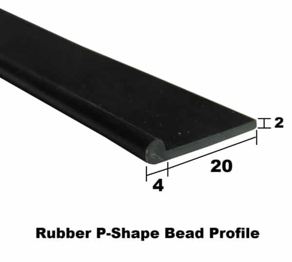 Small P Shape Rubber Wing Piping