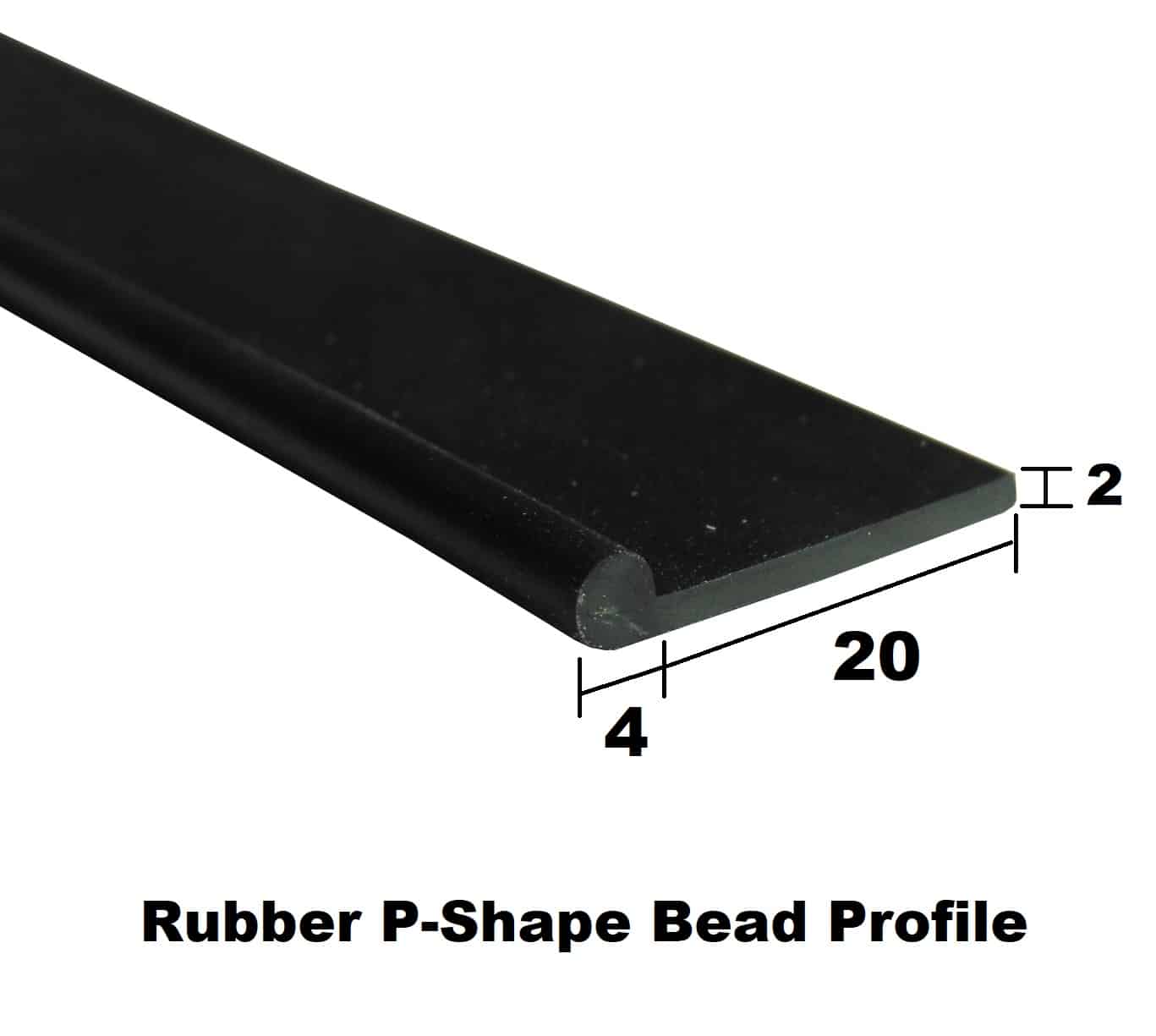 Small P Shape Rubber Wing Piping