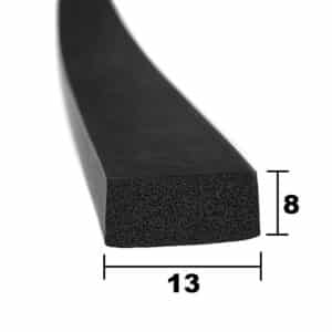 13mm x 8mm Sponge Rubber Strip