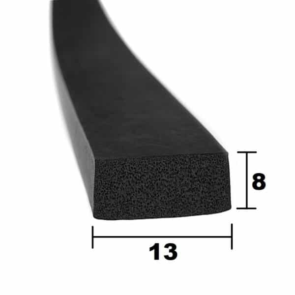 13mm x 8mm Sponge Rubber Strip