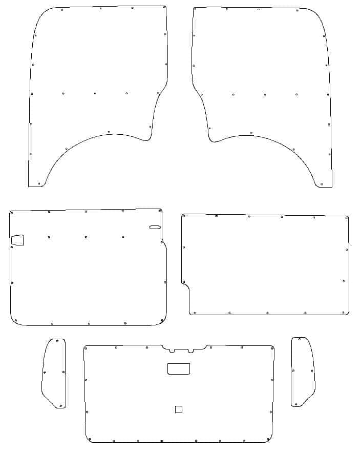 VW T5 T6 Ply Lining Panels