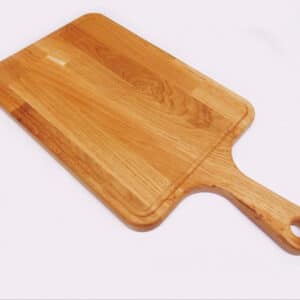 Solid Oak Cutting Board with Handle & Juice Groove