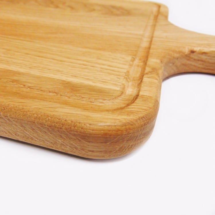 Solid Oak Chopping Board with Handle & Juice Groove