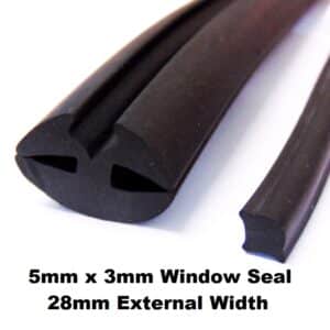Large 5mm x 3mm Classic Automotive Glazing Seal