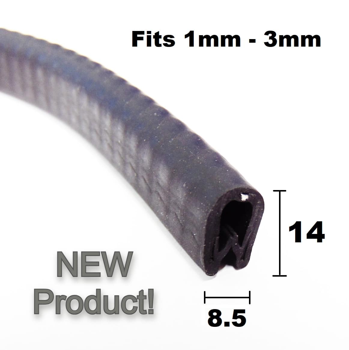 Flexible Rubber Edging Trim Fits 1-3mm