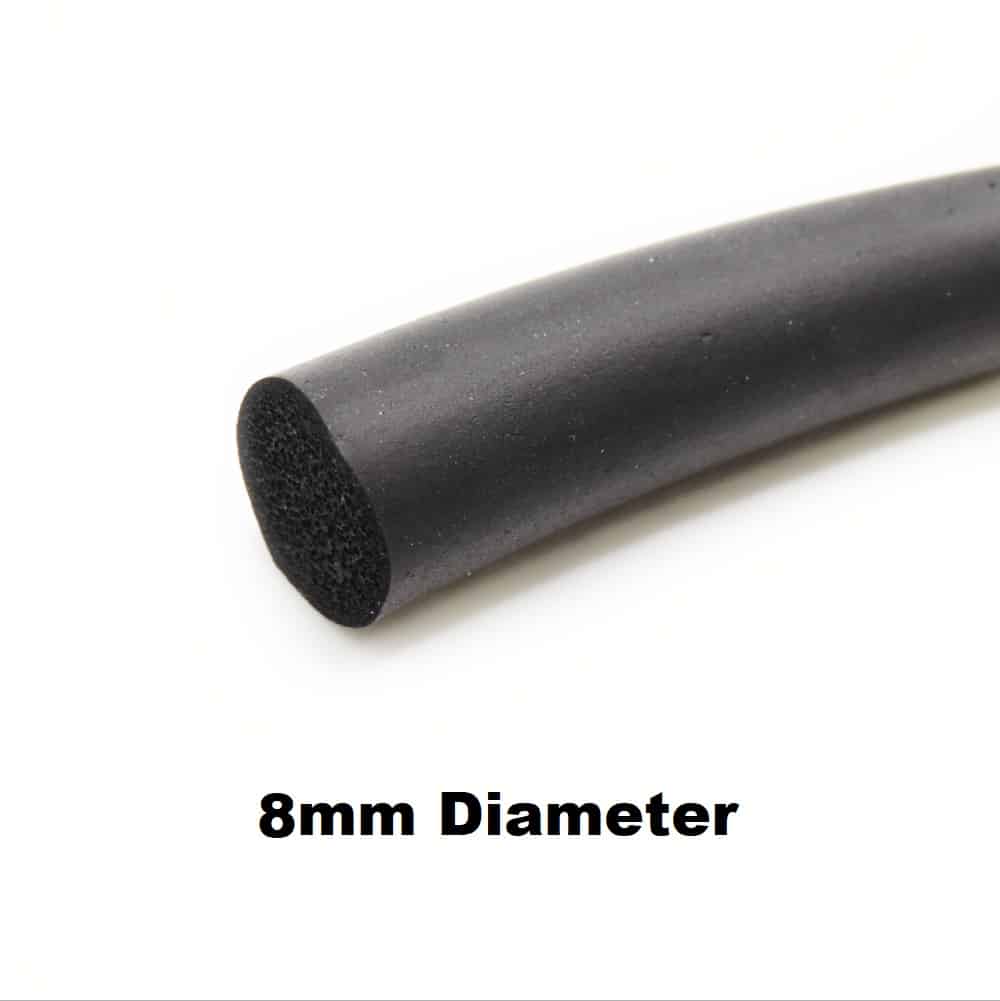 8mm Diameter Sponge Rubber Cord