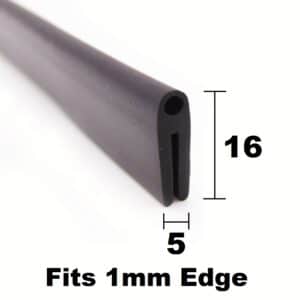 Rubber U-Channel with Small Seal