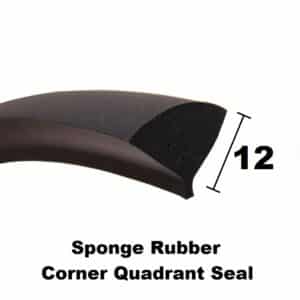 12mm Sponge Rubber Quadrant Corner Seal